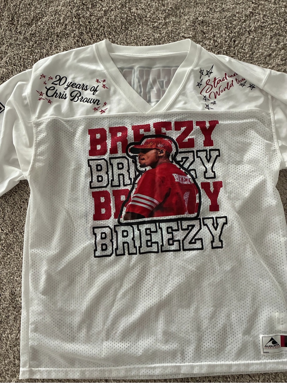 Breezy White & Red Jersey